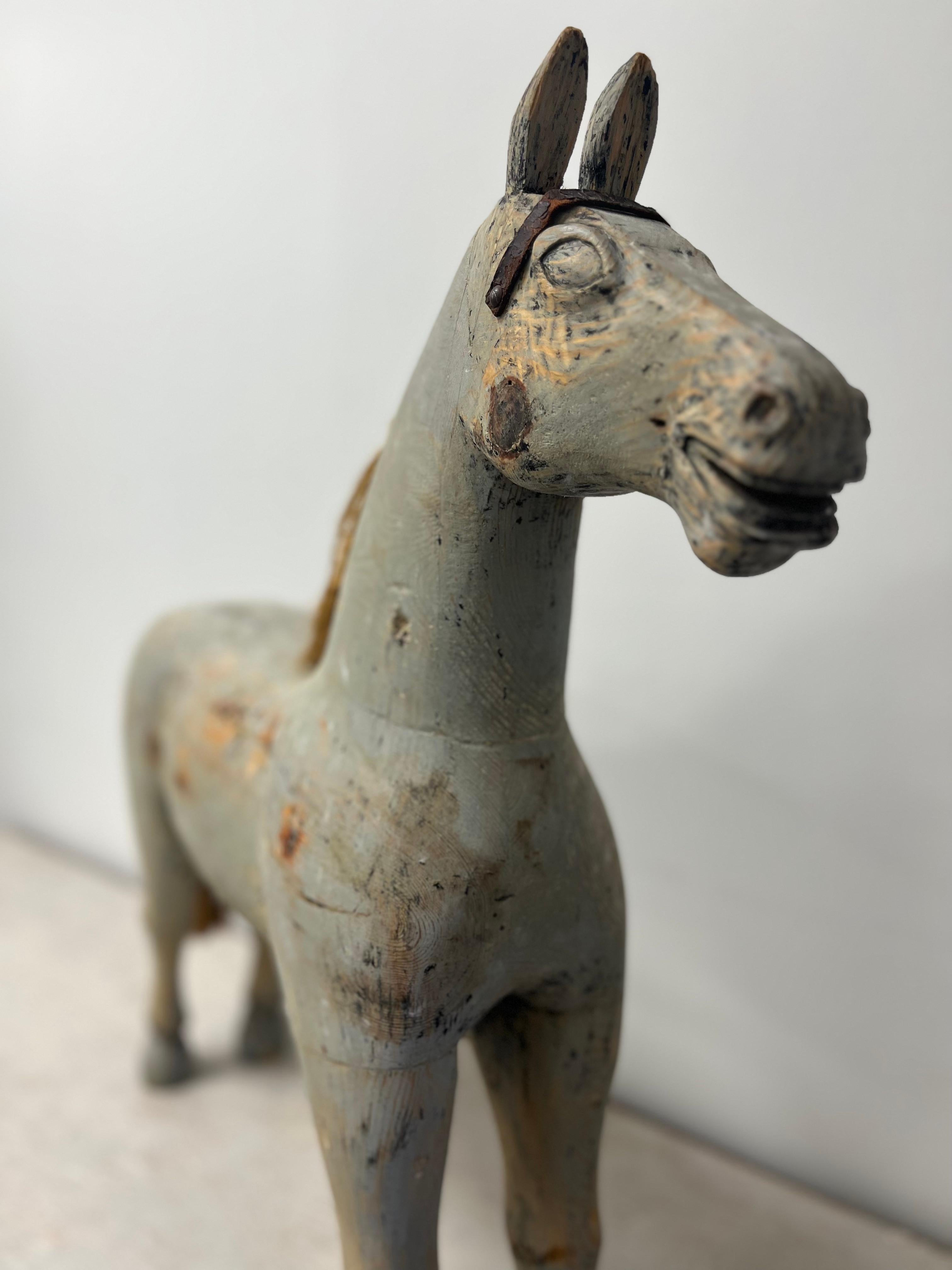 Leather 20th Century Swedish Toy Horse For Sale