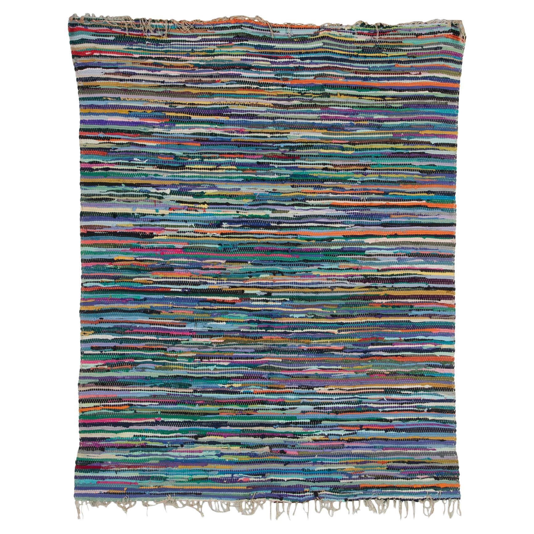20th Century Swedish Traditional Cotton Rag Rug