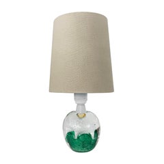 Swedish Mid-Century Modern Table Lamp by Ölandshyttan, Glass, 1981