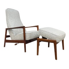 Ensemble de canapés vintage suédois à haut dossier en hêtre du 20ème siècle par Folke Ohlsson & Dux