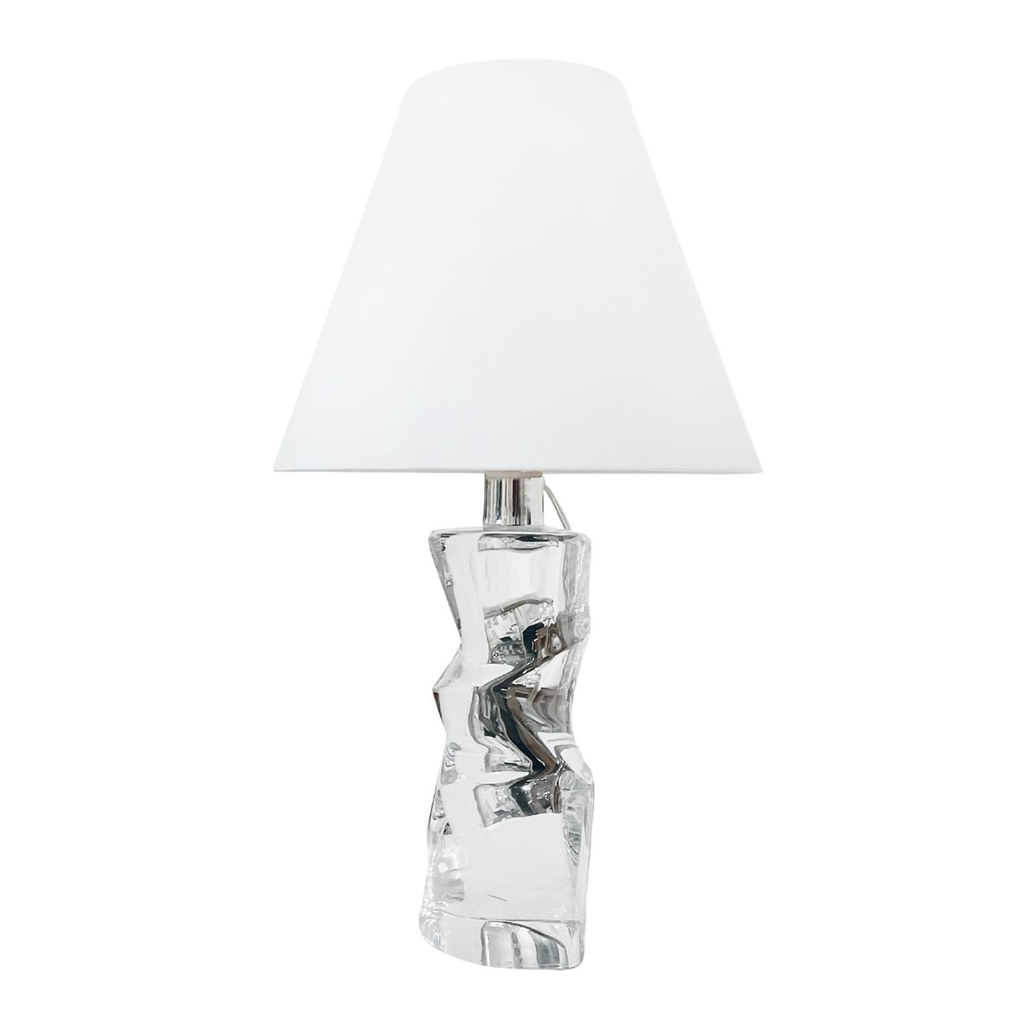 Lámpara de sobremesa sueca del siglo XX de cristal de Orrefors de Olle Alberius Moderno de mediados de siglo en venta