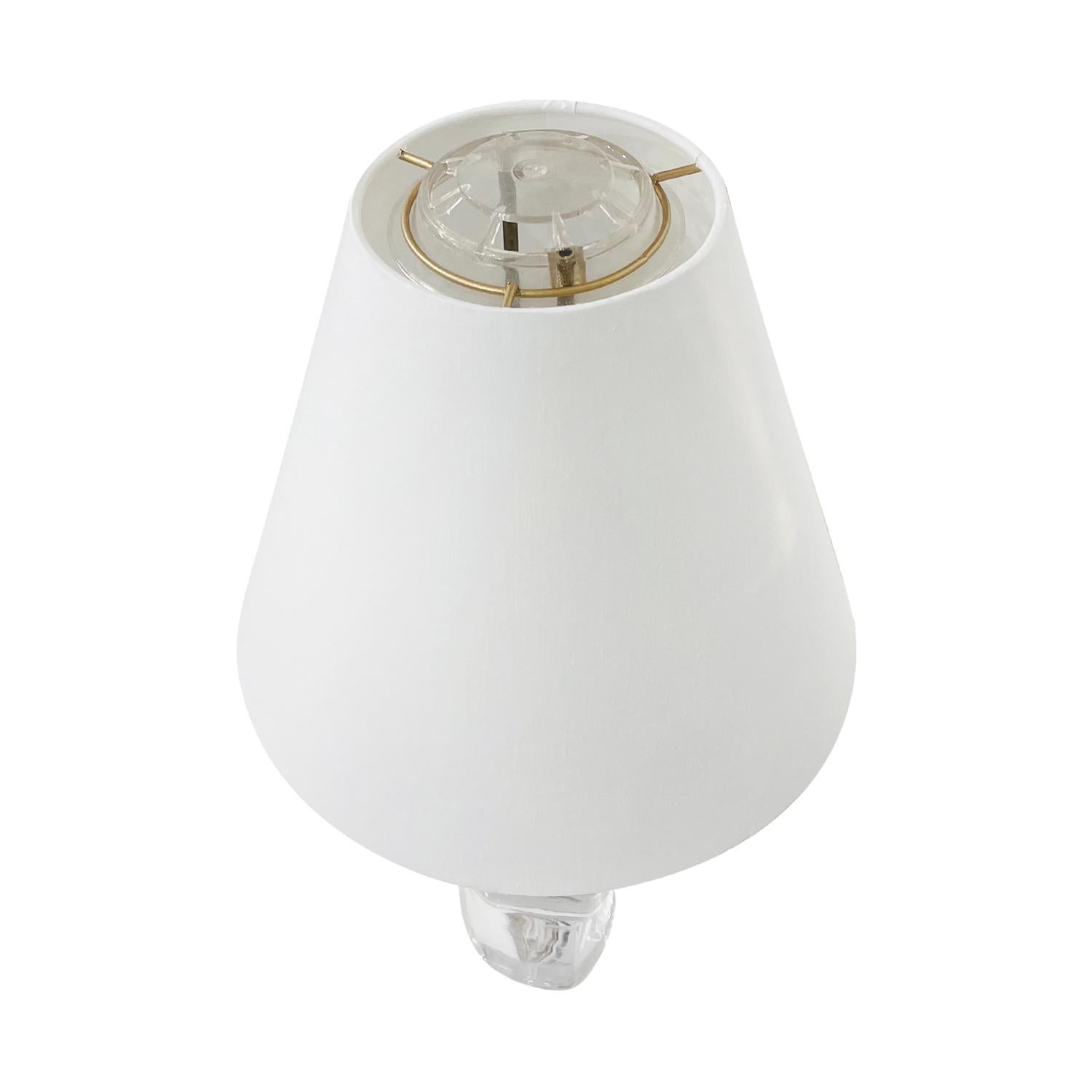 Lámpara de sobremesa sueca del siglo XX de cristal de Orrefors de Olle Alberius Hecho a mano en venta
