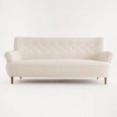 Divano da sera svedese vintage del XX secolo OH Sjögren Home di Carl Malmsten