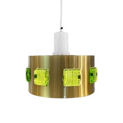 20th Century Swedish Vintage Painted Bronze Ceiling Light Attributed to Orrefors