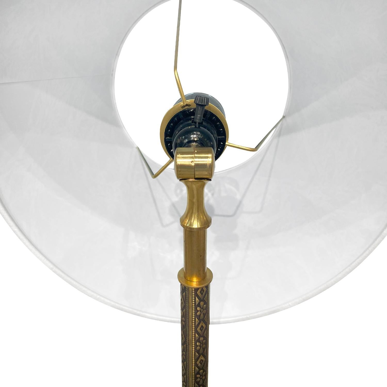 20th Century Swedish Vintage Reading Brass Floor Lamp by Falkenbergs Belysning For Sale 2