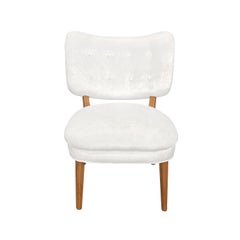 Sedia da fianco in legno di faggio svedese vintage scandinavo del XX secolo di Otto Schulz