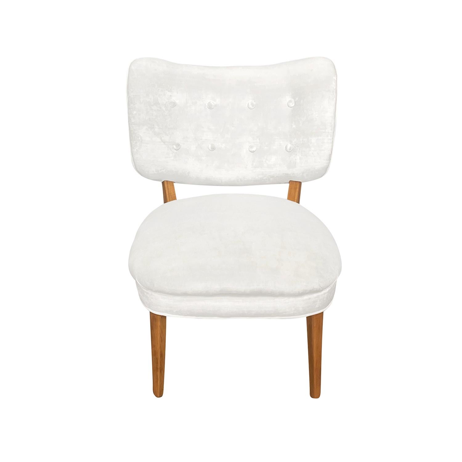 Mid-Century Modern 20th Century Swedish Vintage Scandinavian Beechwood Side Chair by Otto Schulz For Sale