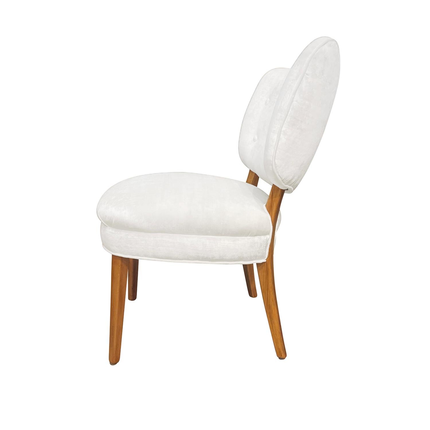 Fabric 20th Century Swedish Vintage Scandinavian Beechwood Side Chair by Otto Schulz For Sale