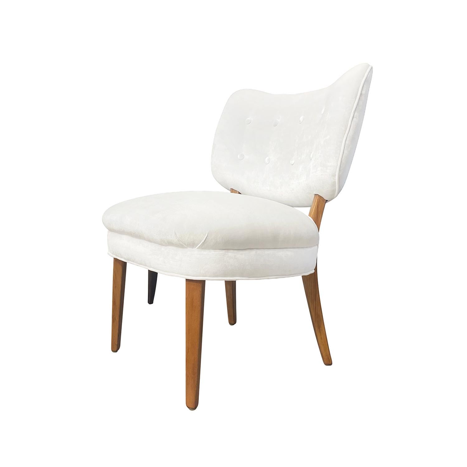 20th Century Swedish Vintage Scandinavian Beechwood Side Chair by Otto Schulz For Sale 1