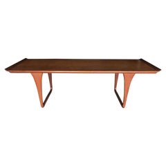 Tavolino in teak vintage svedese del XX secolo Seffle Möbelfabrik di Svante Skogh