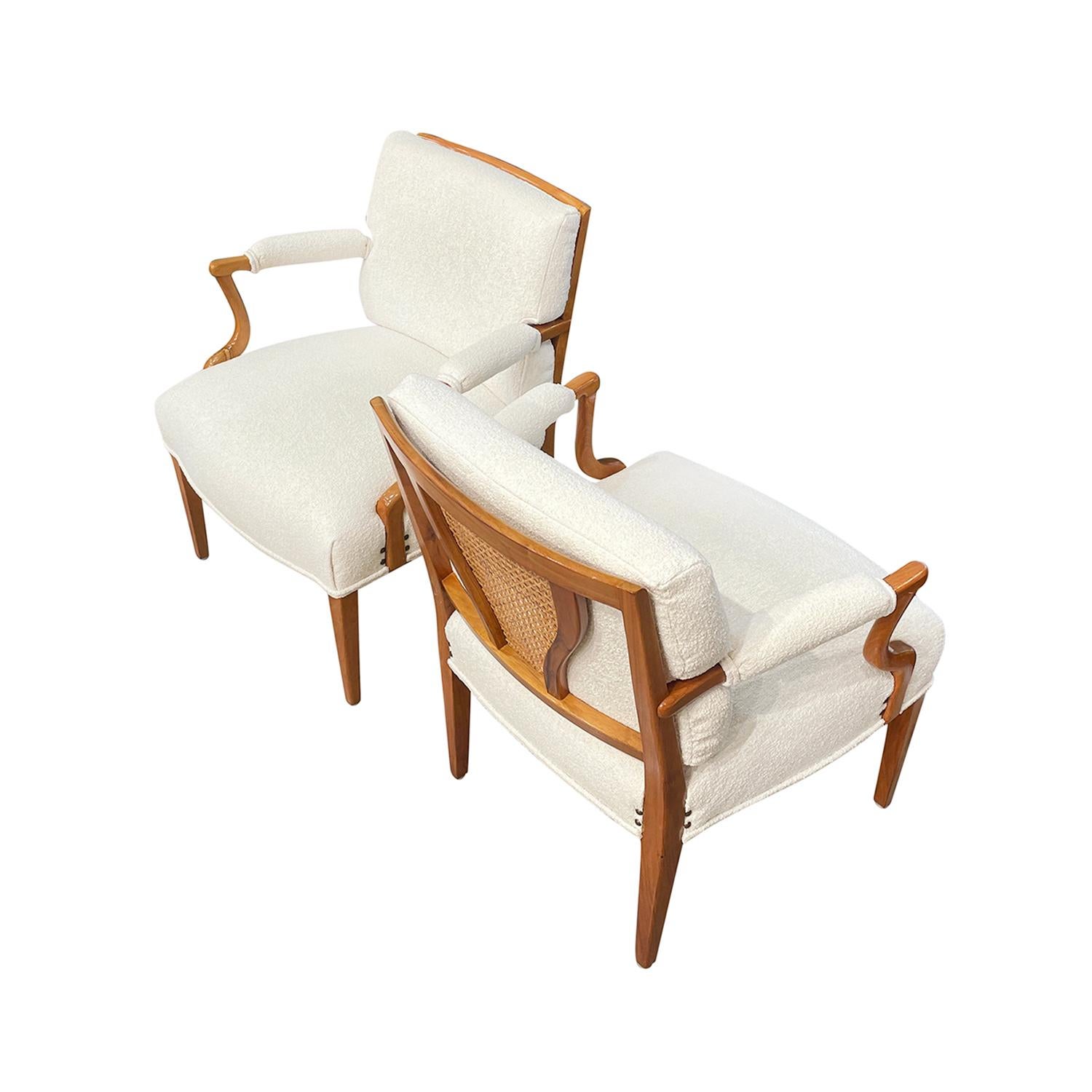 20th Century Swedish Vintage Svenskt Tenn Pair of Beech Armchairs by Josef Frank For Sale 1