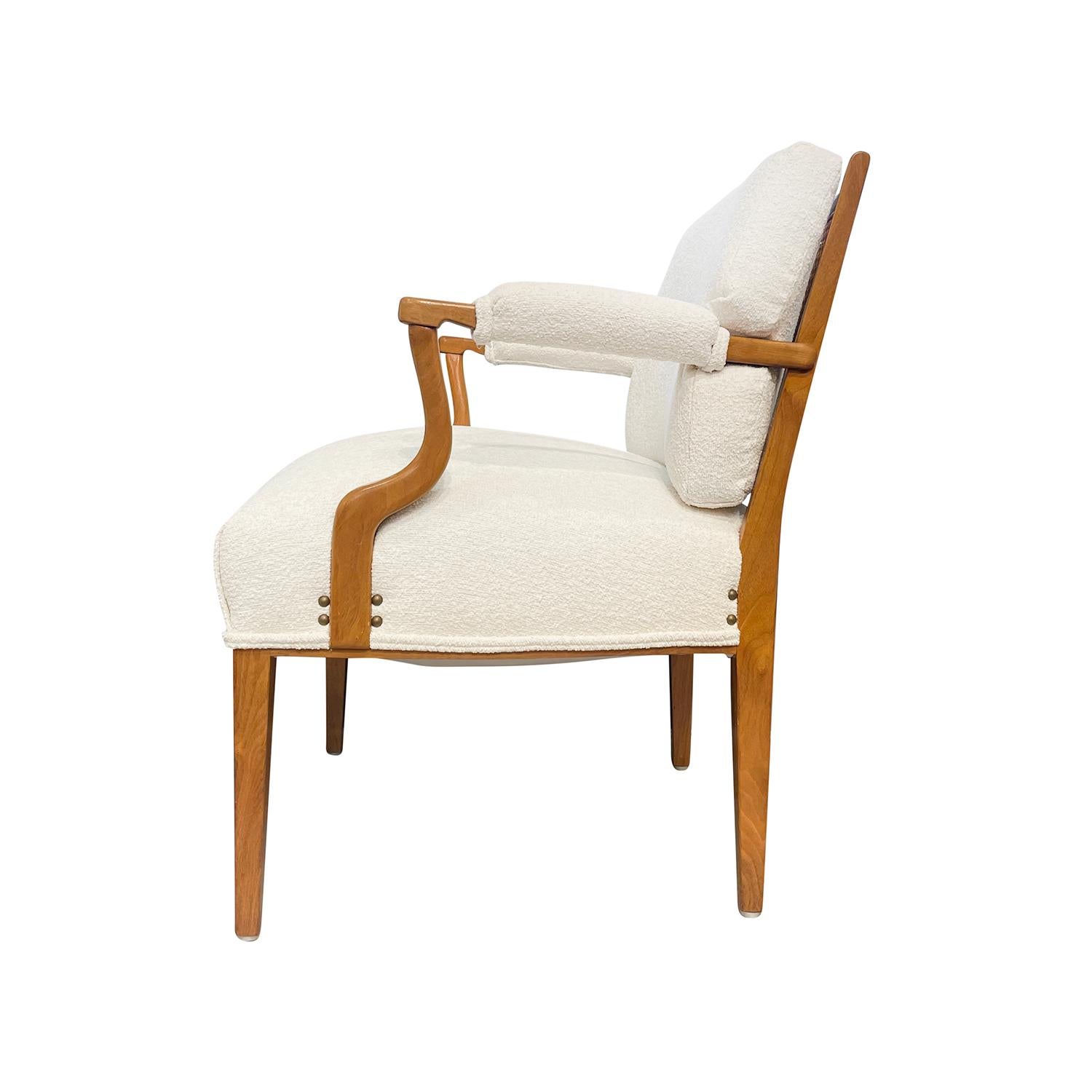Tessuto Poltrone in faggio Svenskt Tenn del XX secolo di Josef Frank in vendita