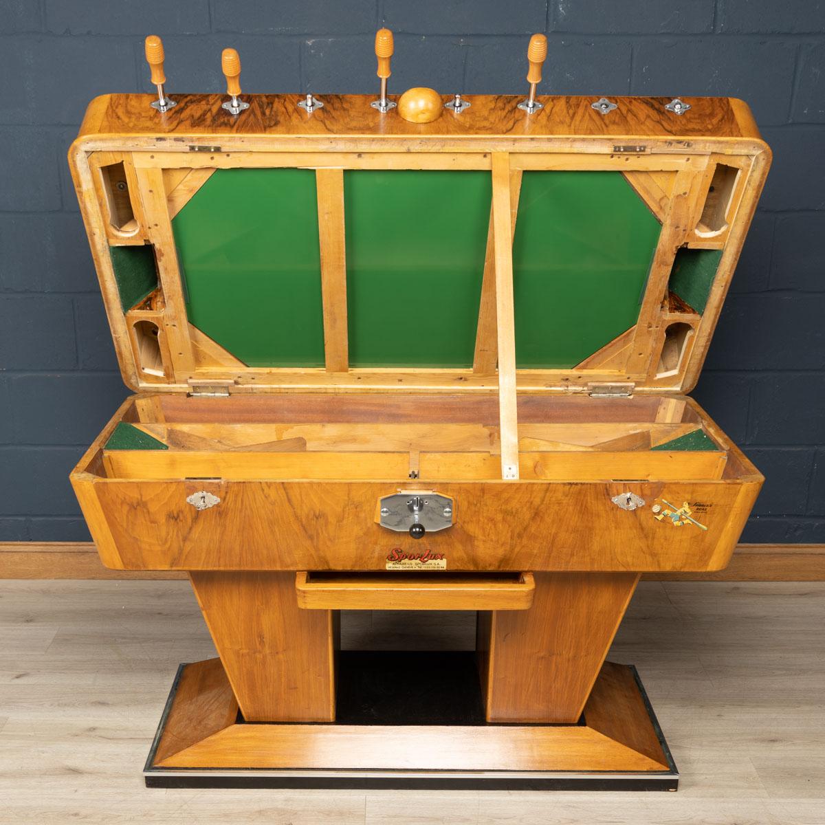 Glass 20th Century Swiss Art Deco Football Table Game