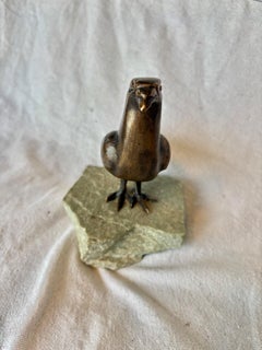 Sculpture d'oiseau suisse du 20ème siècle en bronze Charles Reussner