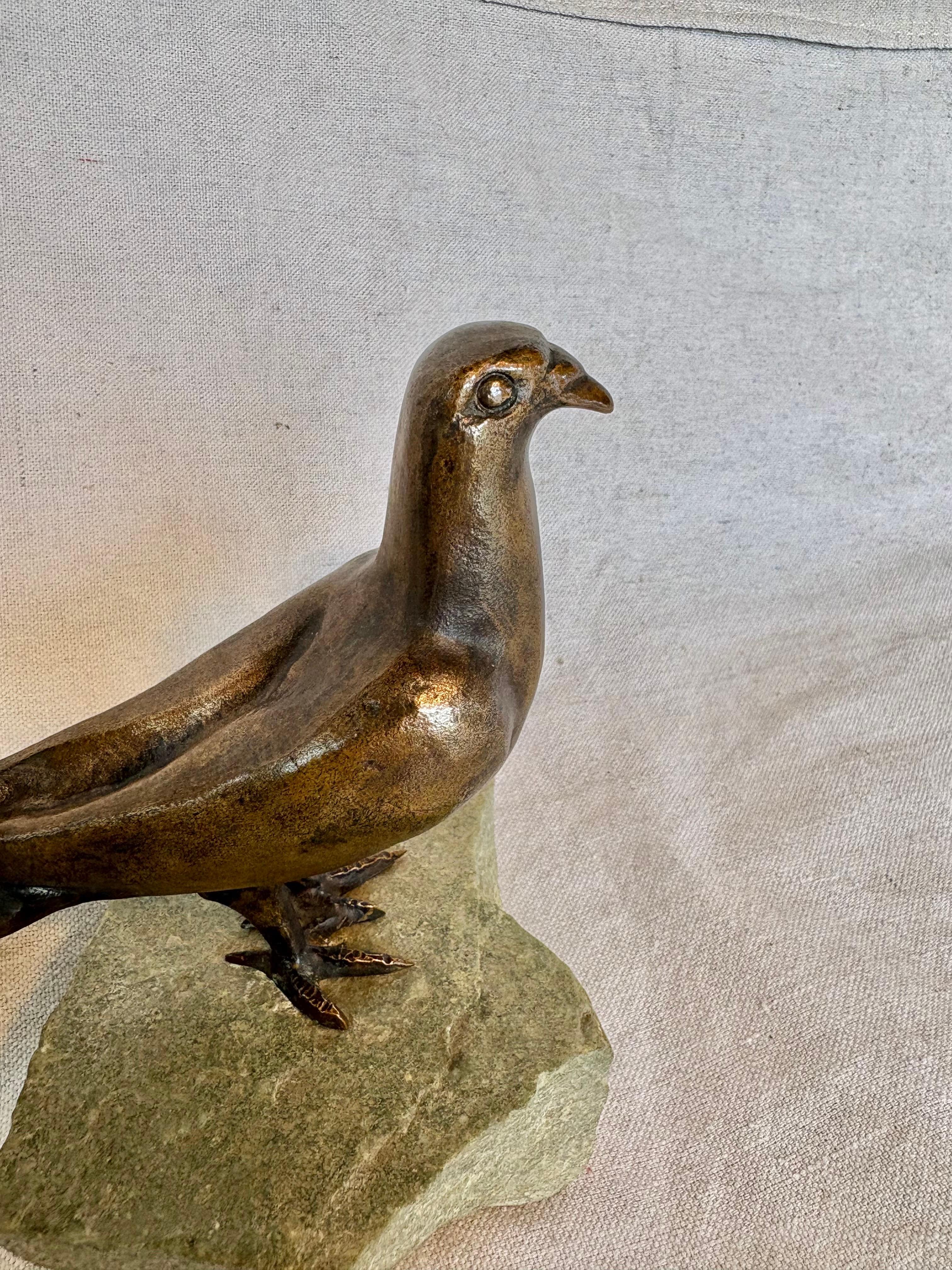 Svizzero Scultura di uccelli in bronzo Charles Reussner del XX secolo in vendita