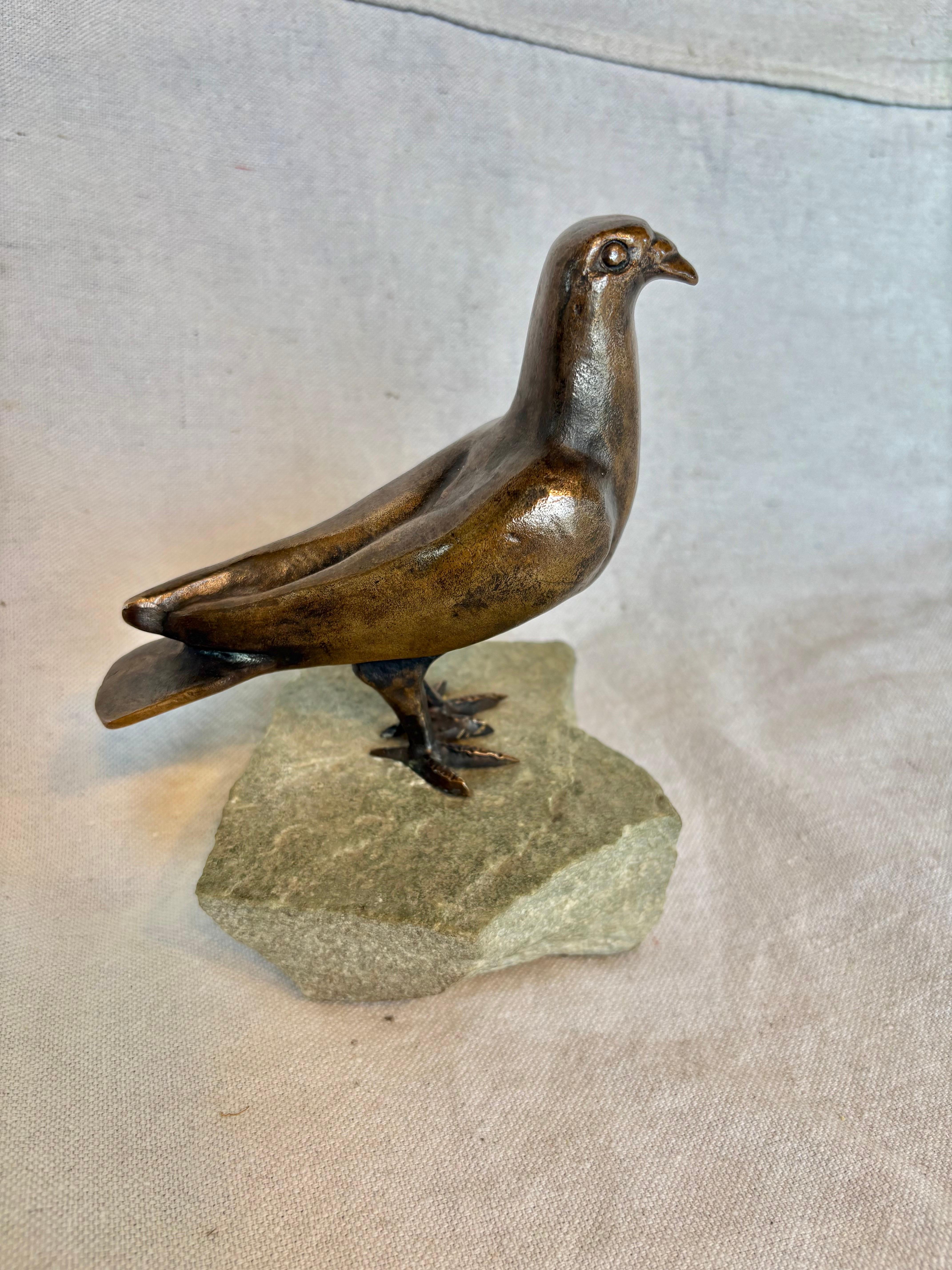 Bronzo Scultura di uccelli in bronzo Charles Reussner del XX secolo in vendita