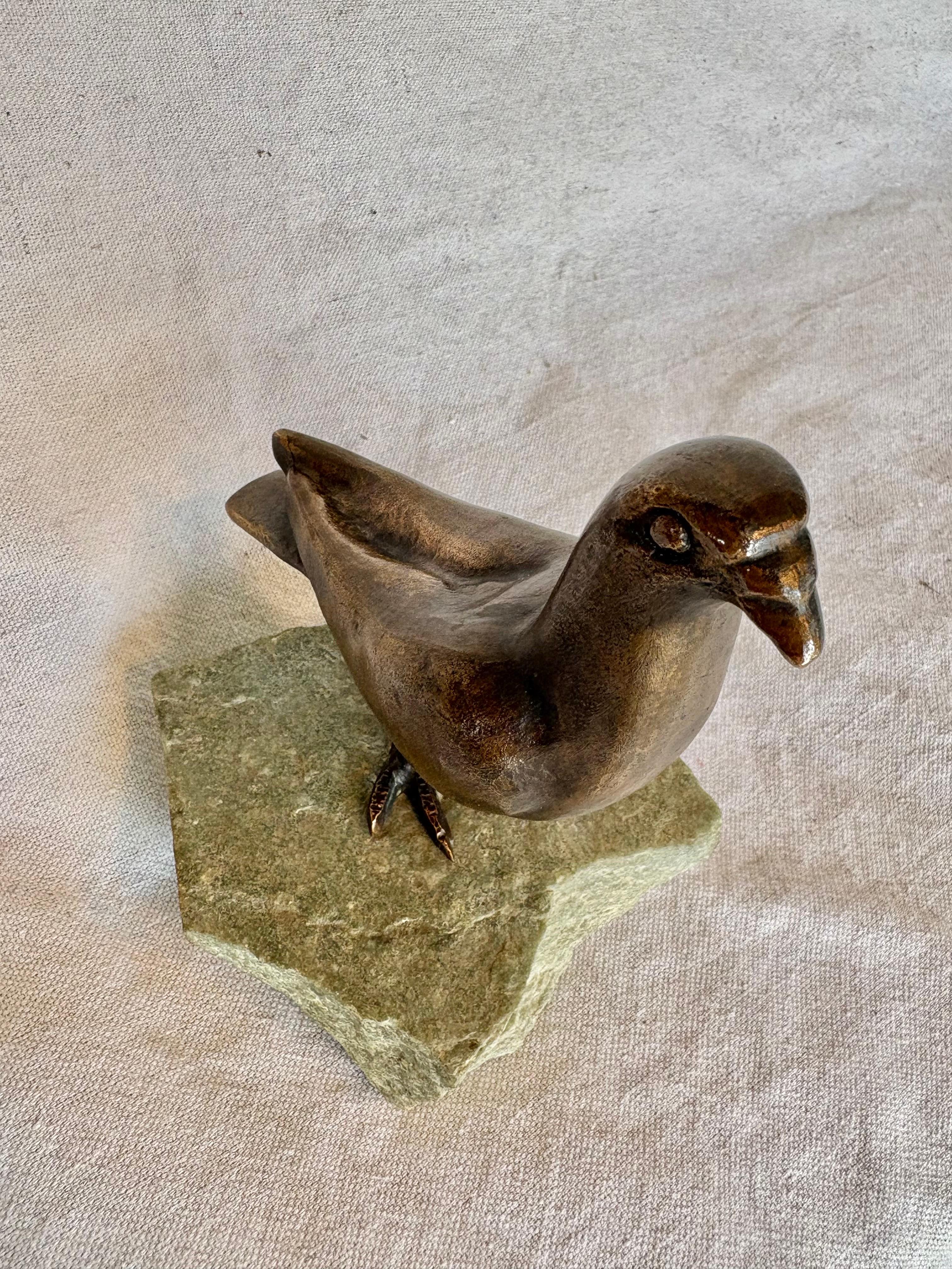 Scultura di uccelli in bronzo Charles Reussner del XX secolo in vendita 3