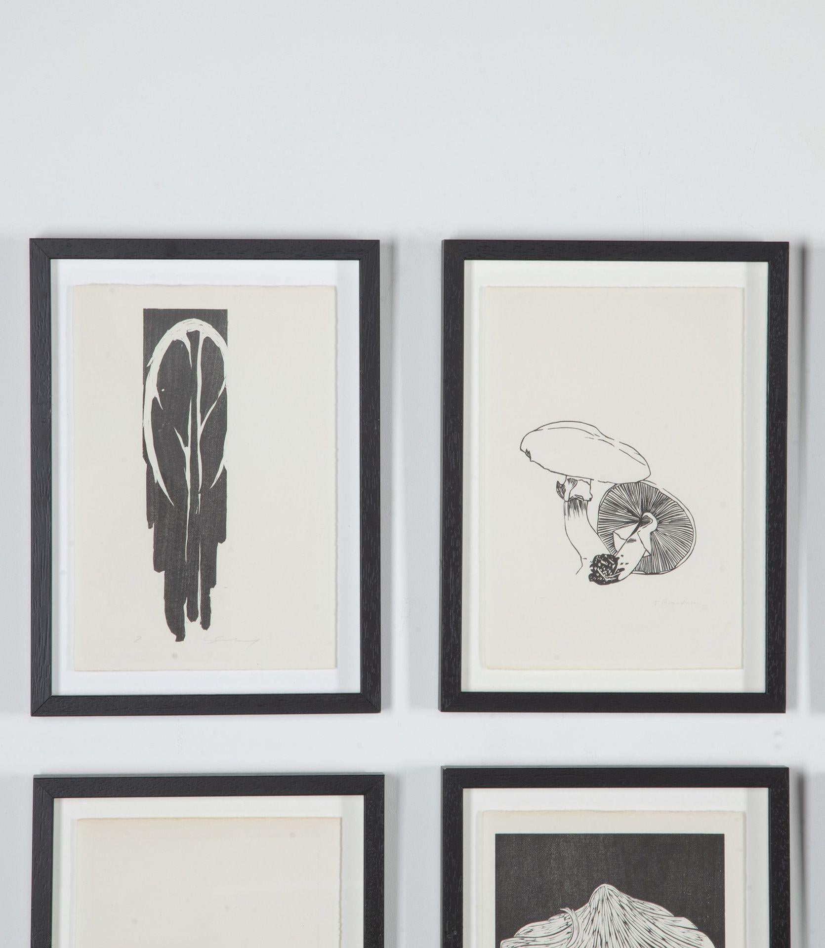 Ensemble de dix-huit gravures sur bois de champignons.
Ces impressions monochromes modernes sont chacune réalisées par un artiste différent.
Suisse, vers 1970.