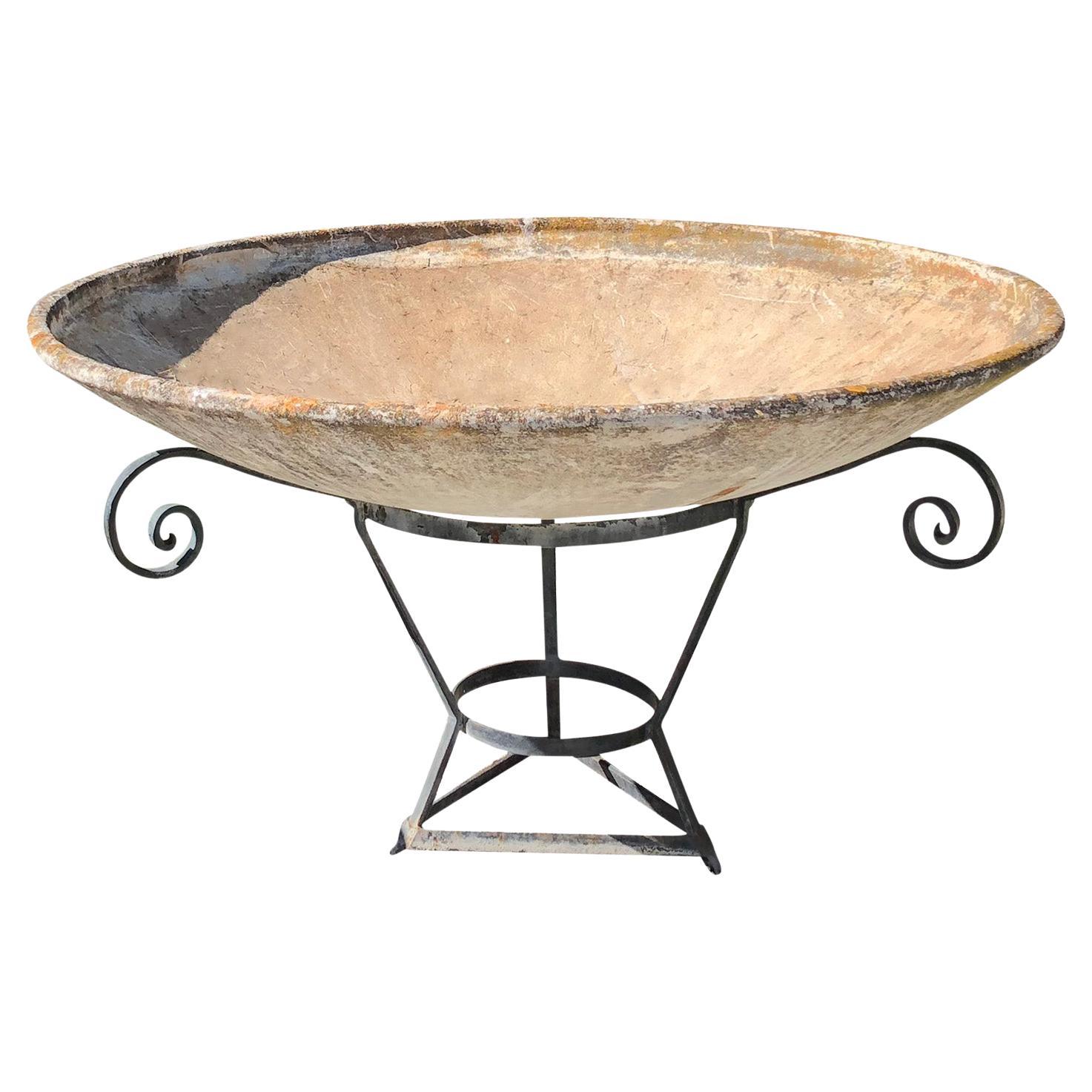 Jardinera de Cemento Eternit Vintage Modernista Suizo del Siglo XX por Willy Guhl en venta