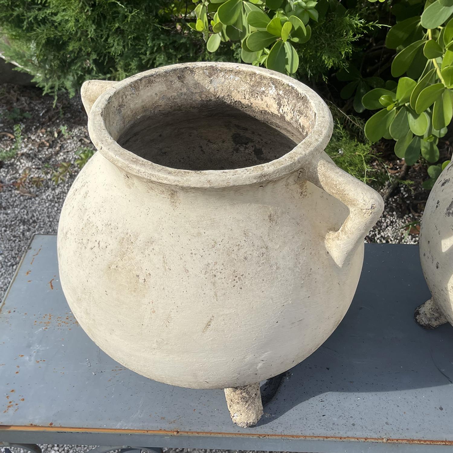 Fait main Paire de jardinières suisses du 20e siècle en forme de chaudron de marmite par Willy Guhl en vente