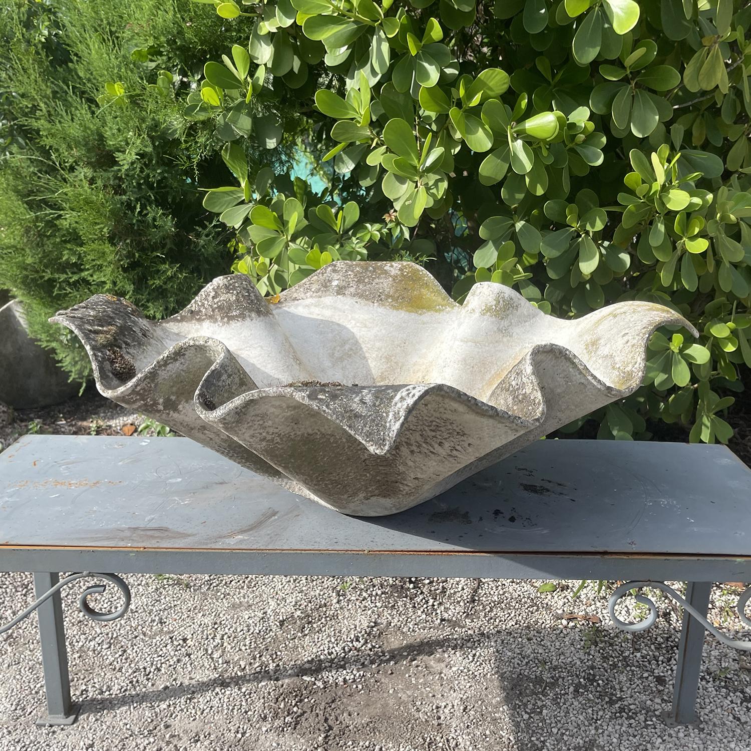 Mid-Century Modern 20th Century Swiss Vintage Cement Handkerchief Garden Planter by Willy Guhl For Sale