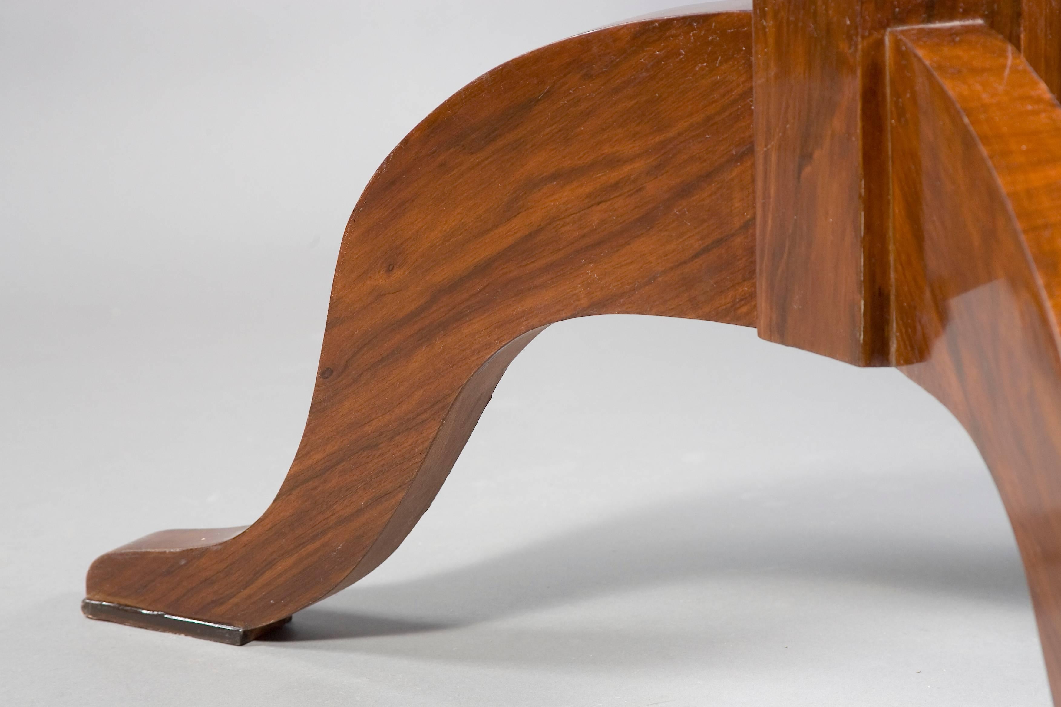 Veneer 20th Century Table in the antique Biedermeier Style Mahogany veneer