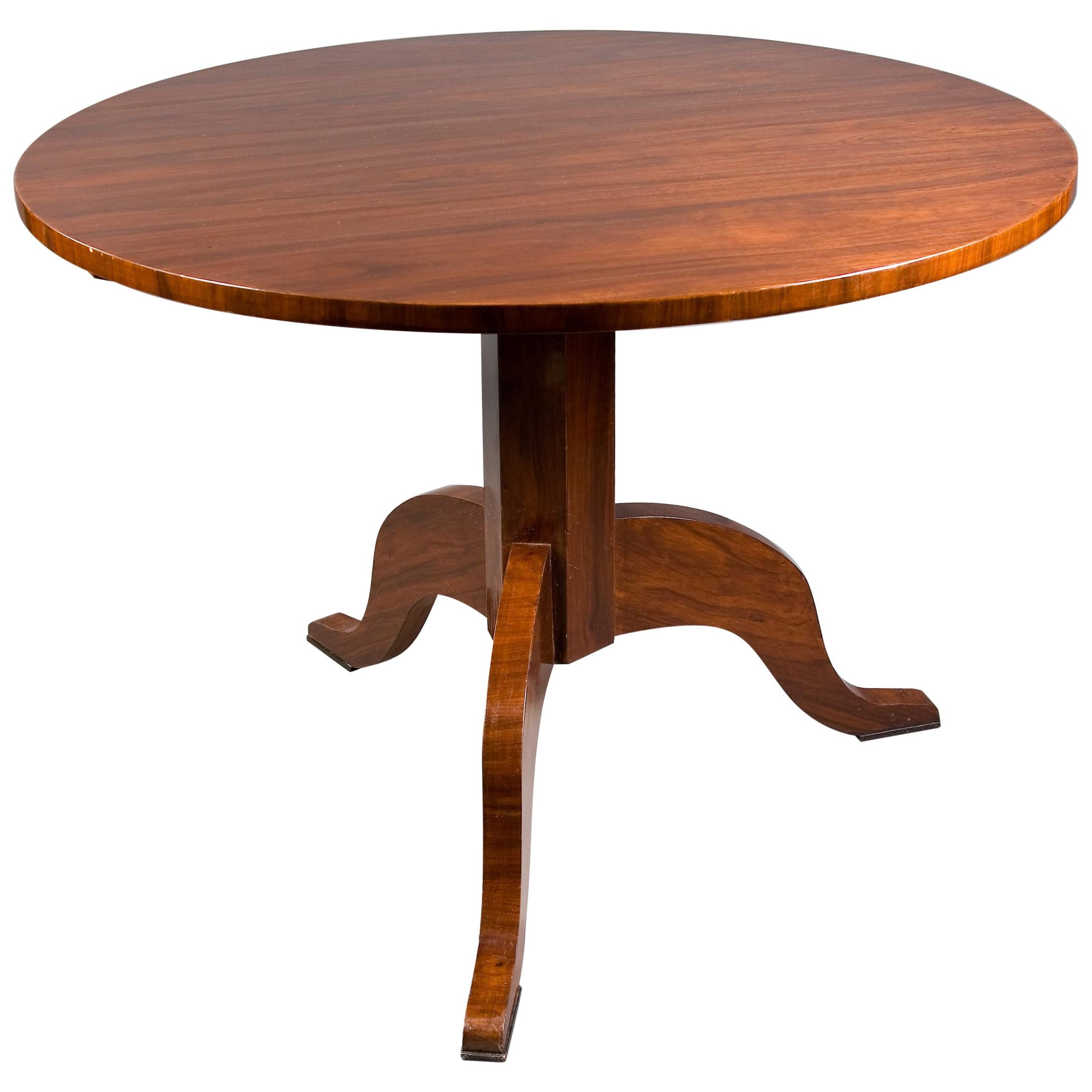 20th Century Table in the antique Biedermeier Style Mahogany veneer