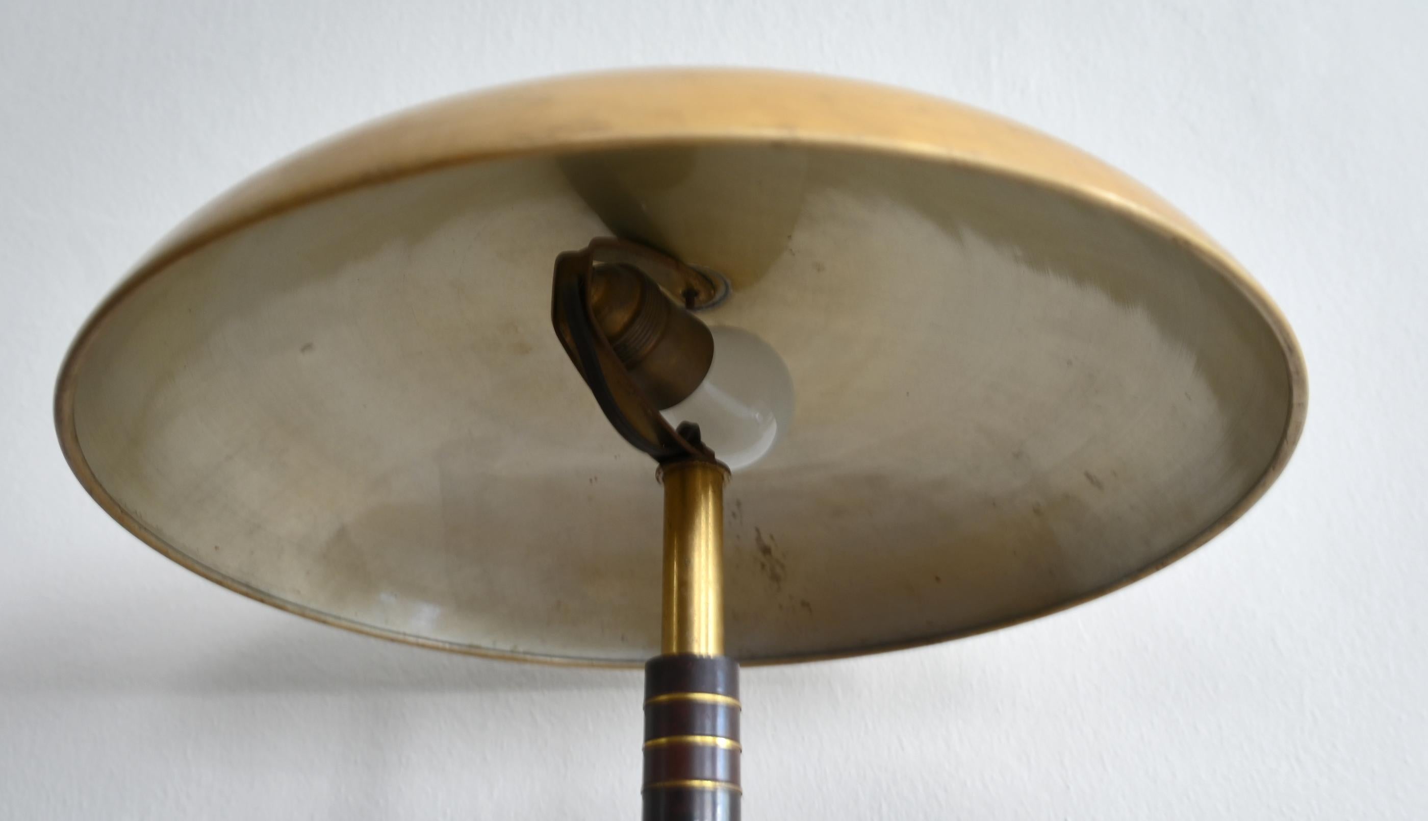 German 20th Century Table Lamp, about 1930 Metal  sächsische Metallwarenfabrik