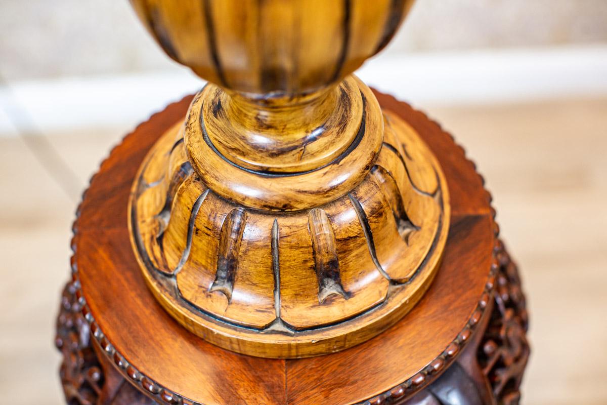 Lampe de table du XXe siècle sur socle en bois tourné en vente 5