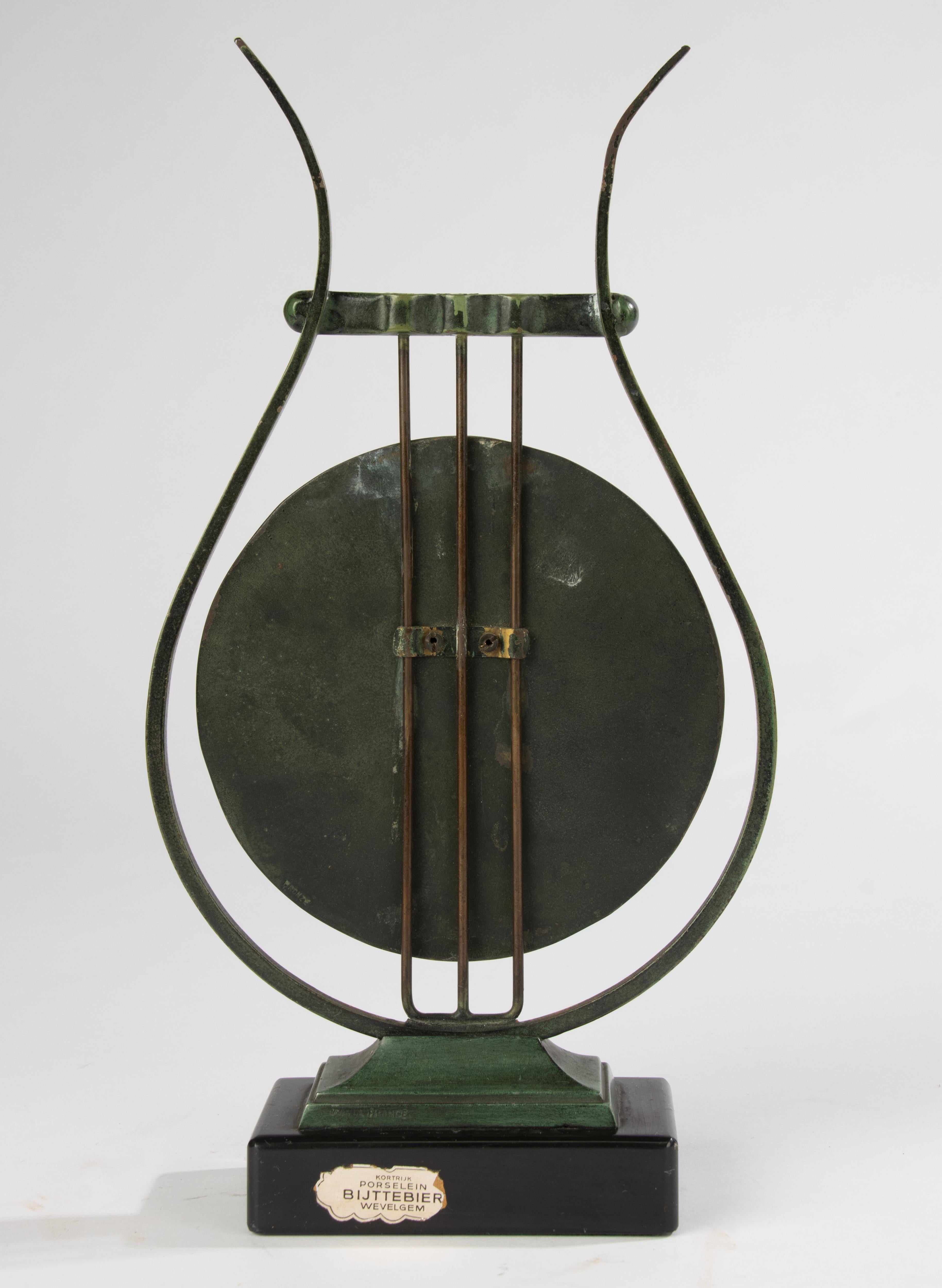 20th Century Table Sculpture - Max Le Verrier - Patinated Brass - Beethoven For Sale 5