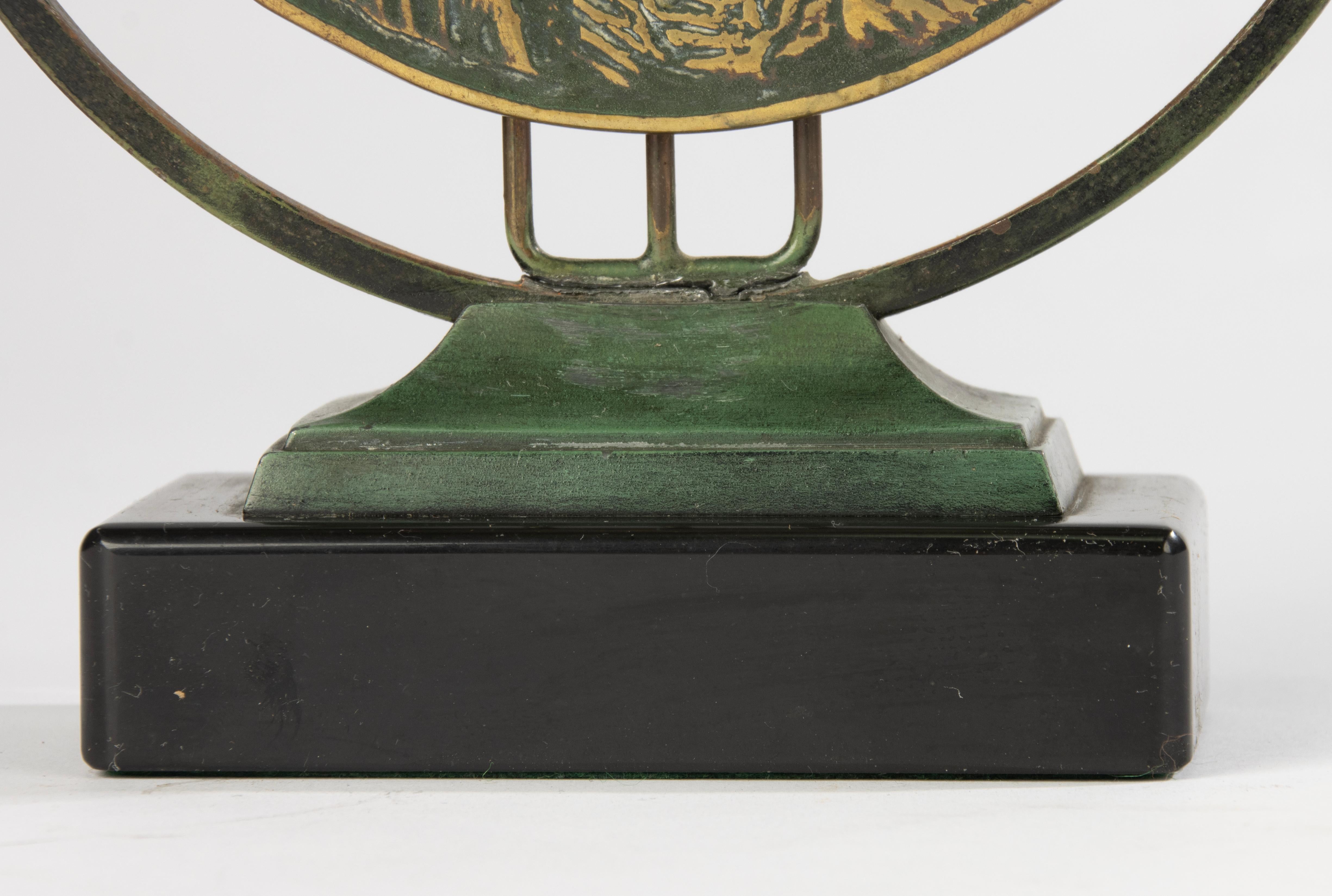 20th Century Table Sculpture - Max Le Verrier - Patinated Brass - Beethoven For Sale 6