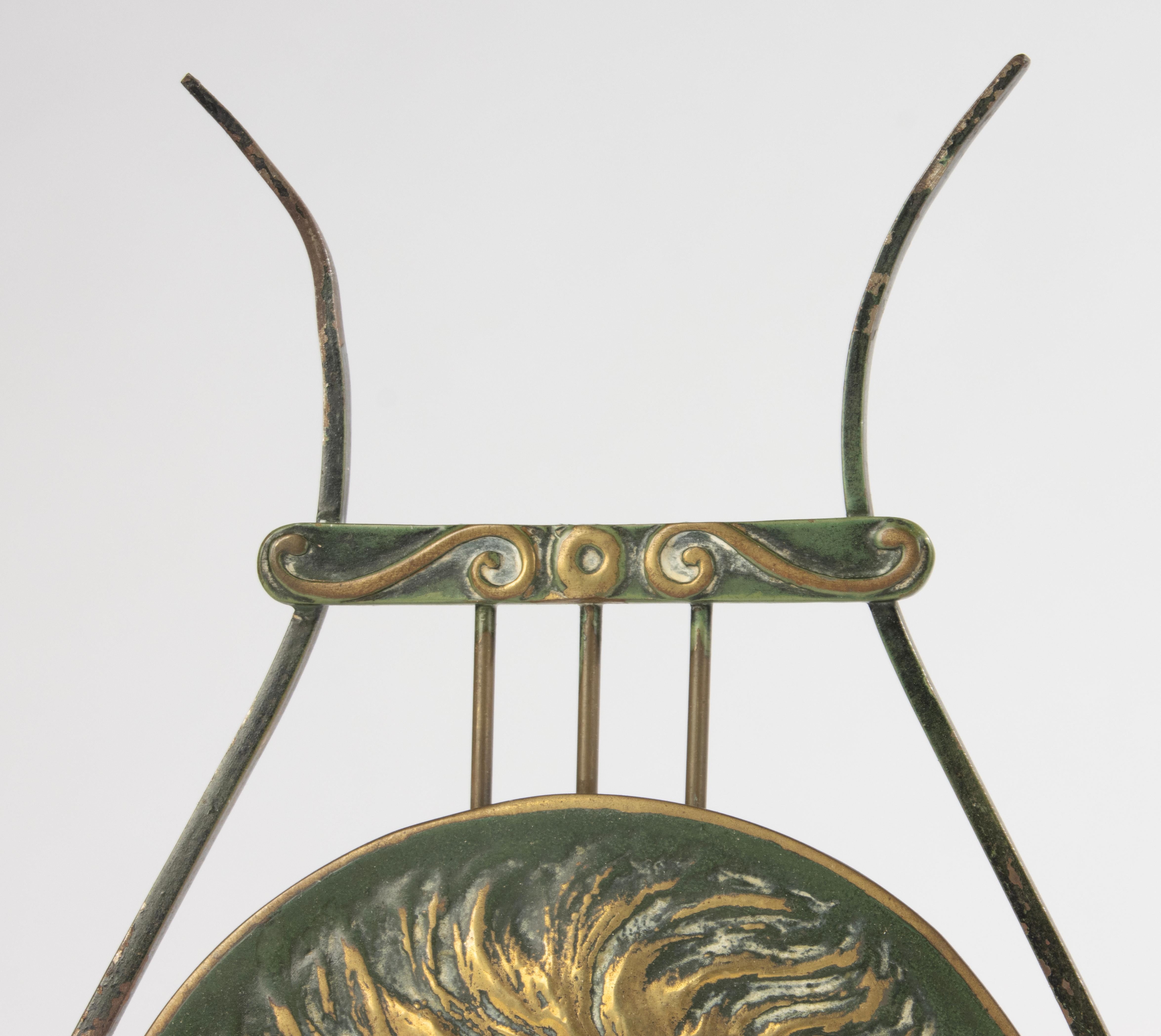 Mid-20th Century 20th Century Table Sculpture - Max Le Verrier - Patinated Brass - Beethoven For Sale