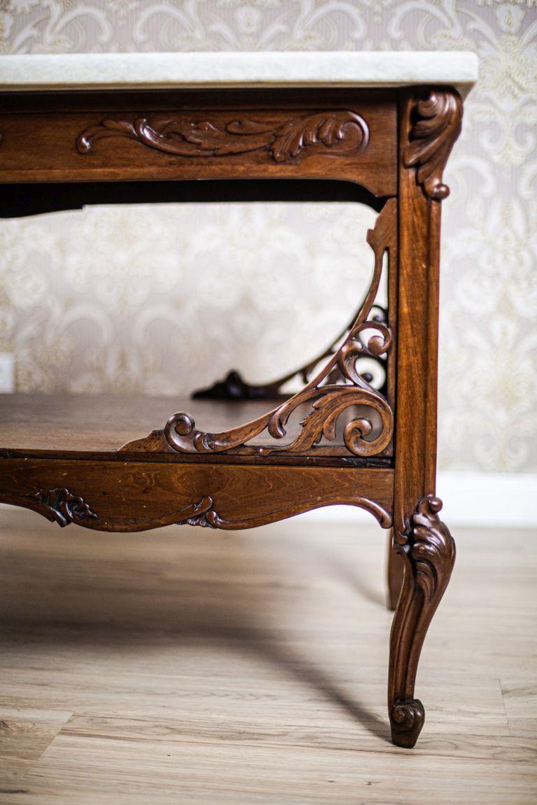 20th-Century Table with a Marble Top 5