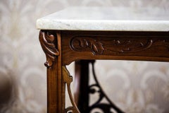 20th-Century Table with a Marble Top