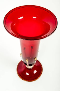 20th Century Tall Decorative Vase / Gold Flecks Details