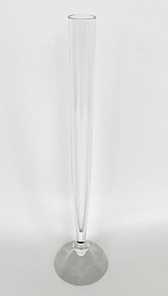 20th Century Tall Slender Baccarat France Crystal Bud Vase