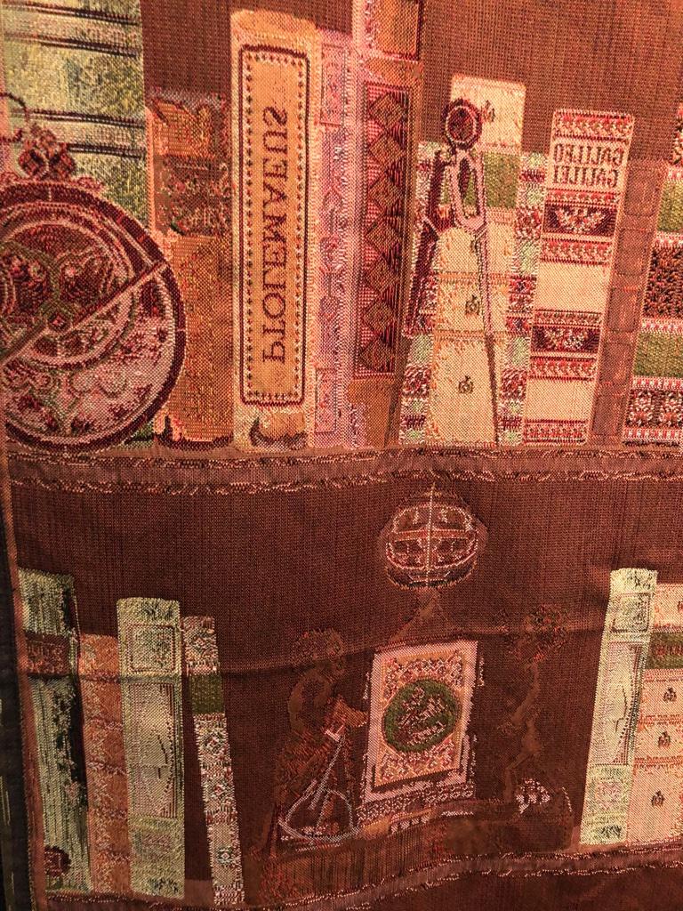 20th Century Tapestry with Globes, Hourglasses, Clocks and Books For Sale 5