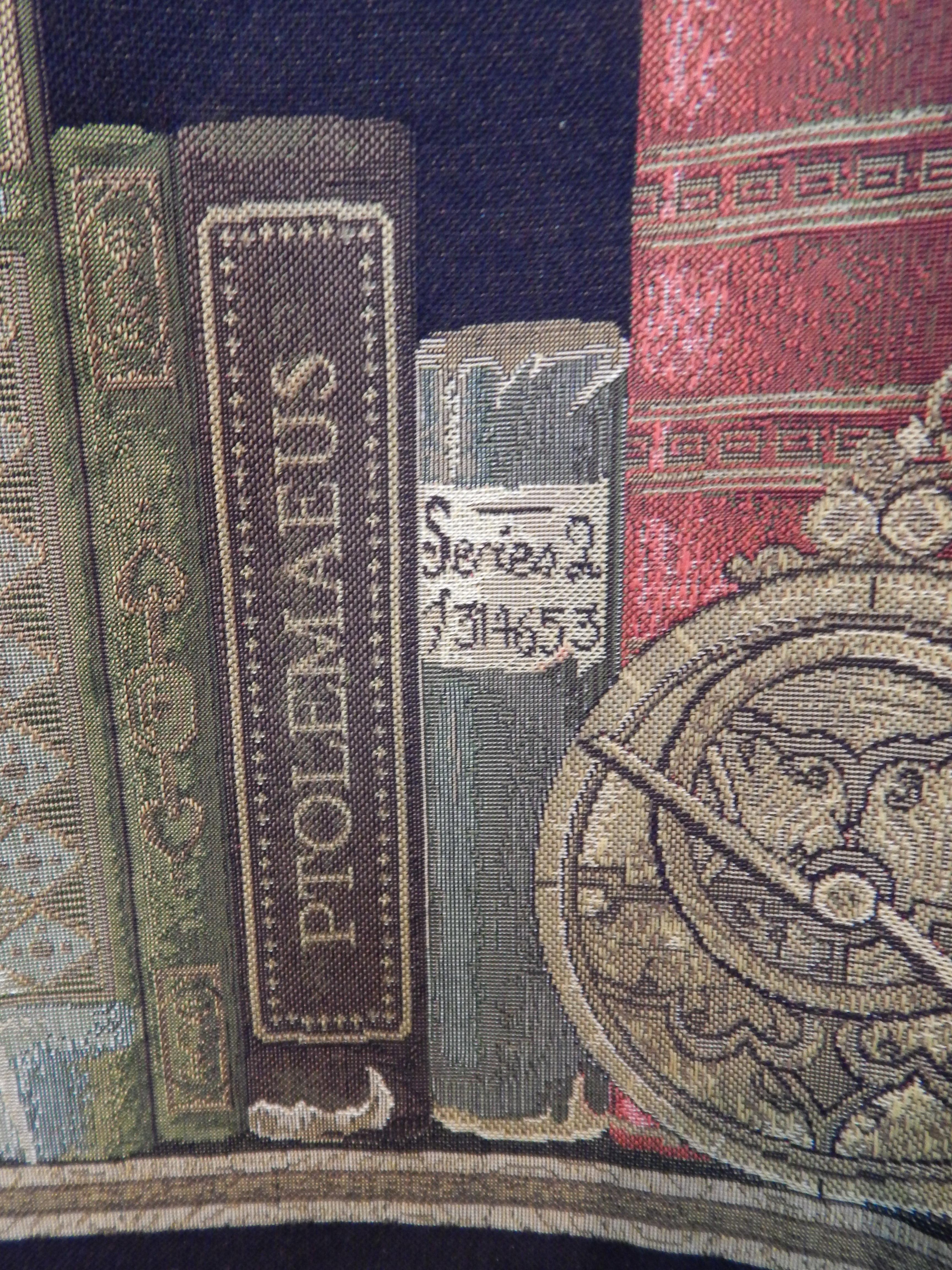 20th Century Tapestry with Globes, Hourglasses, Clocks and Booksh im Angebot 2