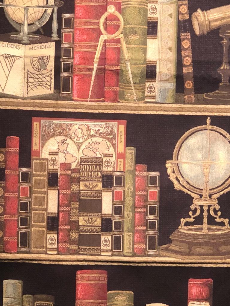 20th Century Tapestry with Globes, Hourglasses, Clocks and Booksh im Angebot 4