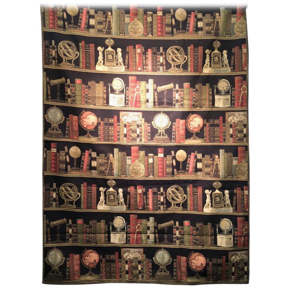 20th Century Tapestry with Globes, Hourglasses, Clocks and Booksh im Angebot