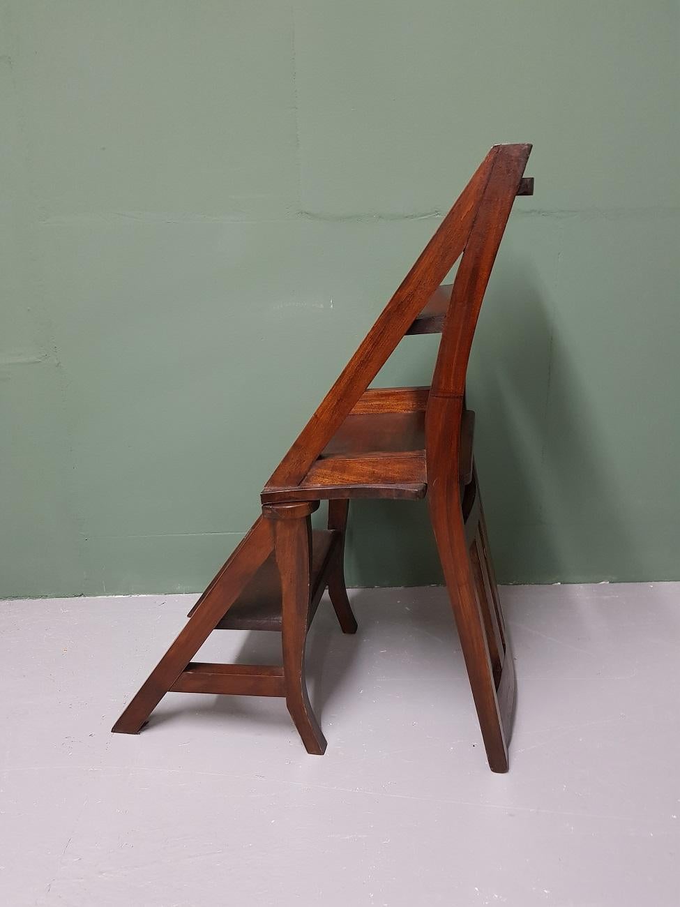 20th Century Teak Library Step Chair In Excellent Condition In Raalte, NL
