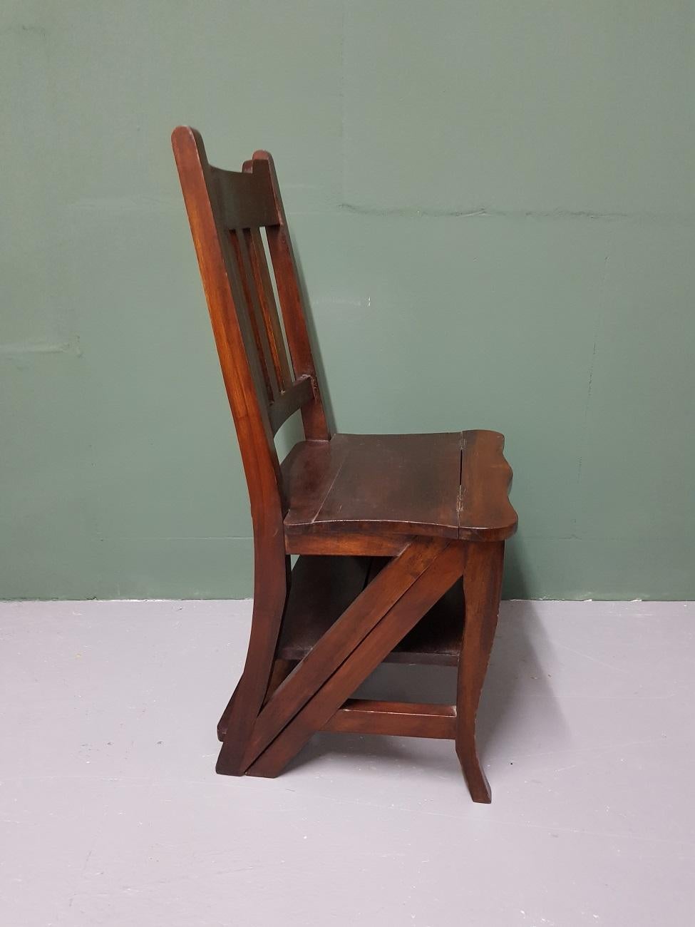 20th Century Teak Library Step Chair 1