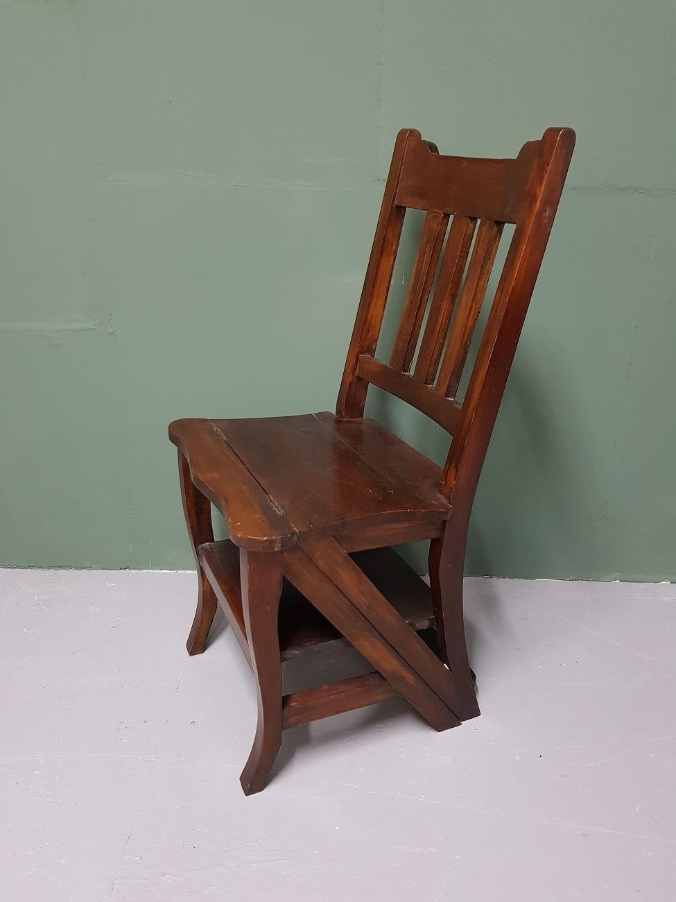 20th Century Teak Library Step Chair 2