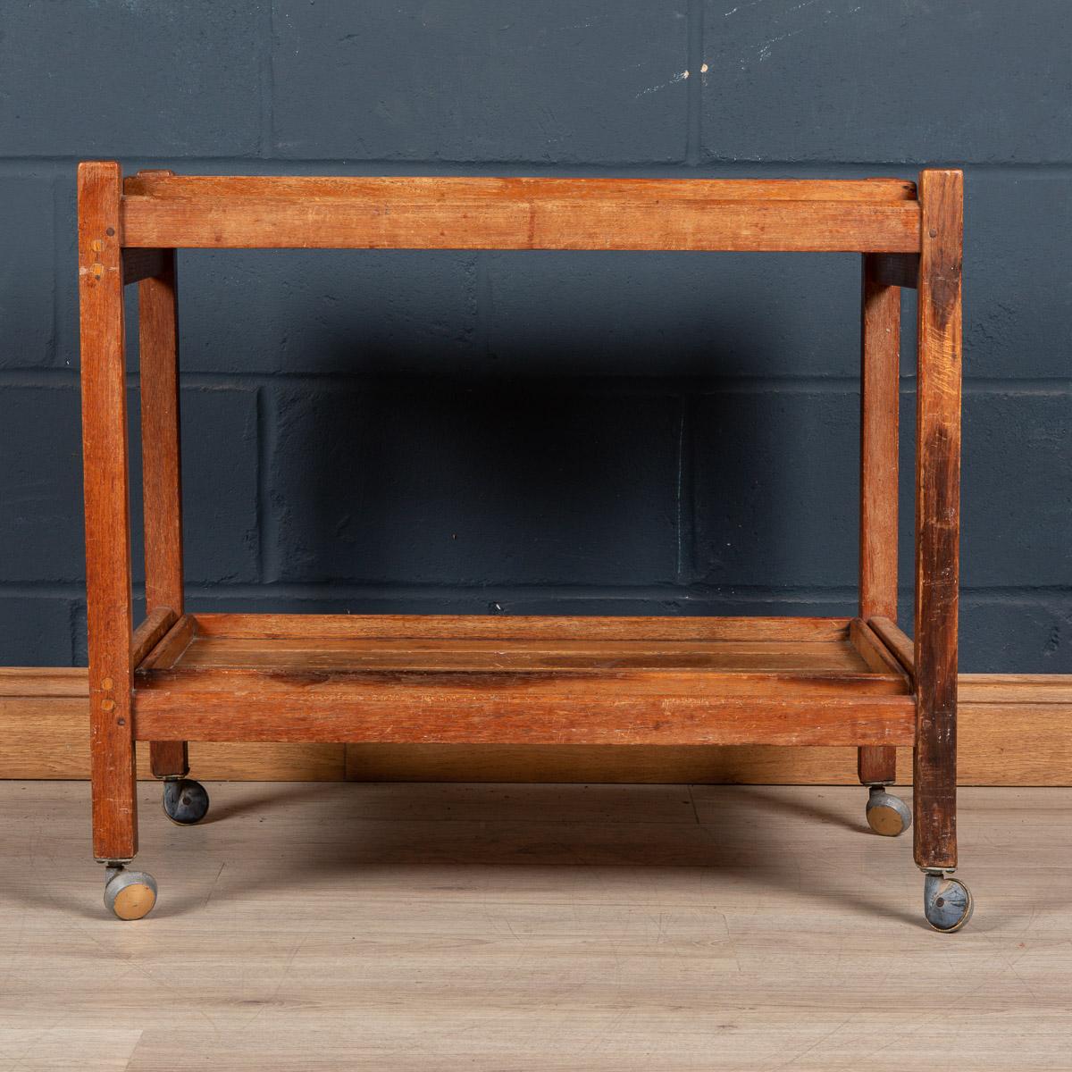 English 20th Century Teak Tea Trolley Made From Reclaimed Timber From RMS Arlanza c.1940