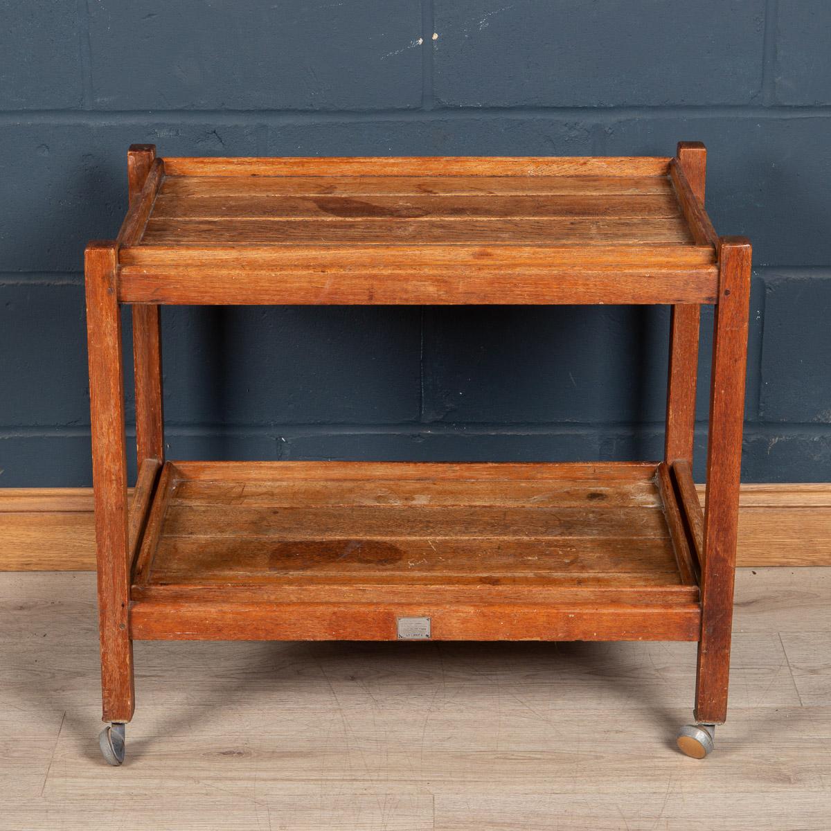 20th Century Teak Tea Trolley Made From Reclaimed Timber From RMS Arlanza c.1940 2