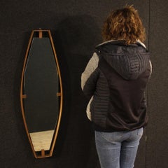 20th Century Teak Wood Italian Design Mirror, 1960