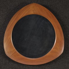 20th Century Teak Wood Italian Modern Model Oscar Mirror Produced by Home Torino