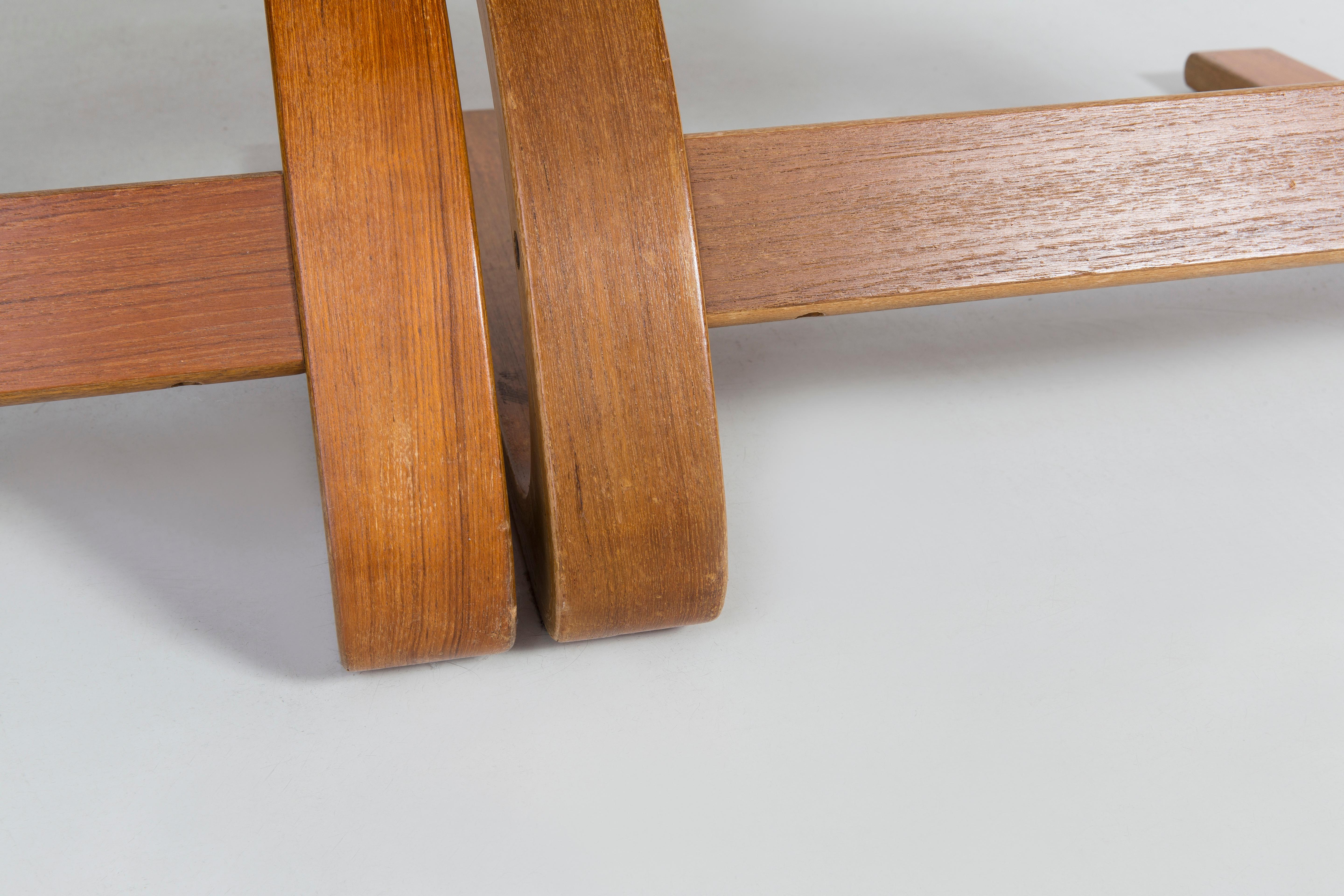 20th Century Teak Wood Kengu Sofa, Elsa & Nordahl Solheim for Rybo Rykken, 1970s For Sale 2
