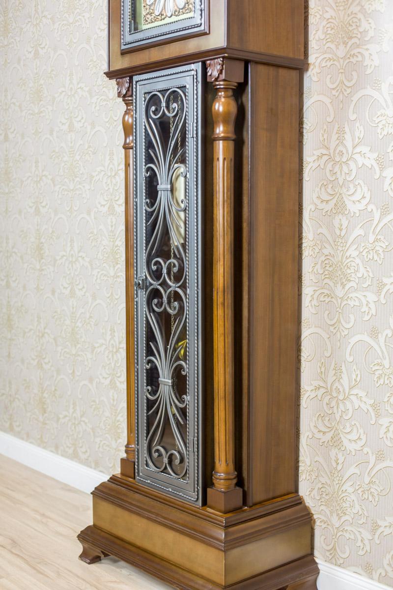 20th Century Tempus Fugit Grandfather Clock with a Chime In Distressed Condition For Sale In Opole, PL