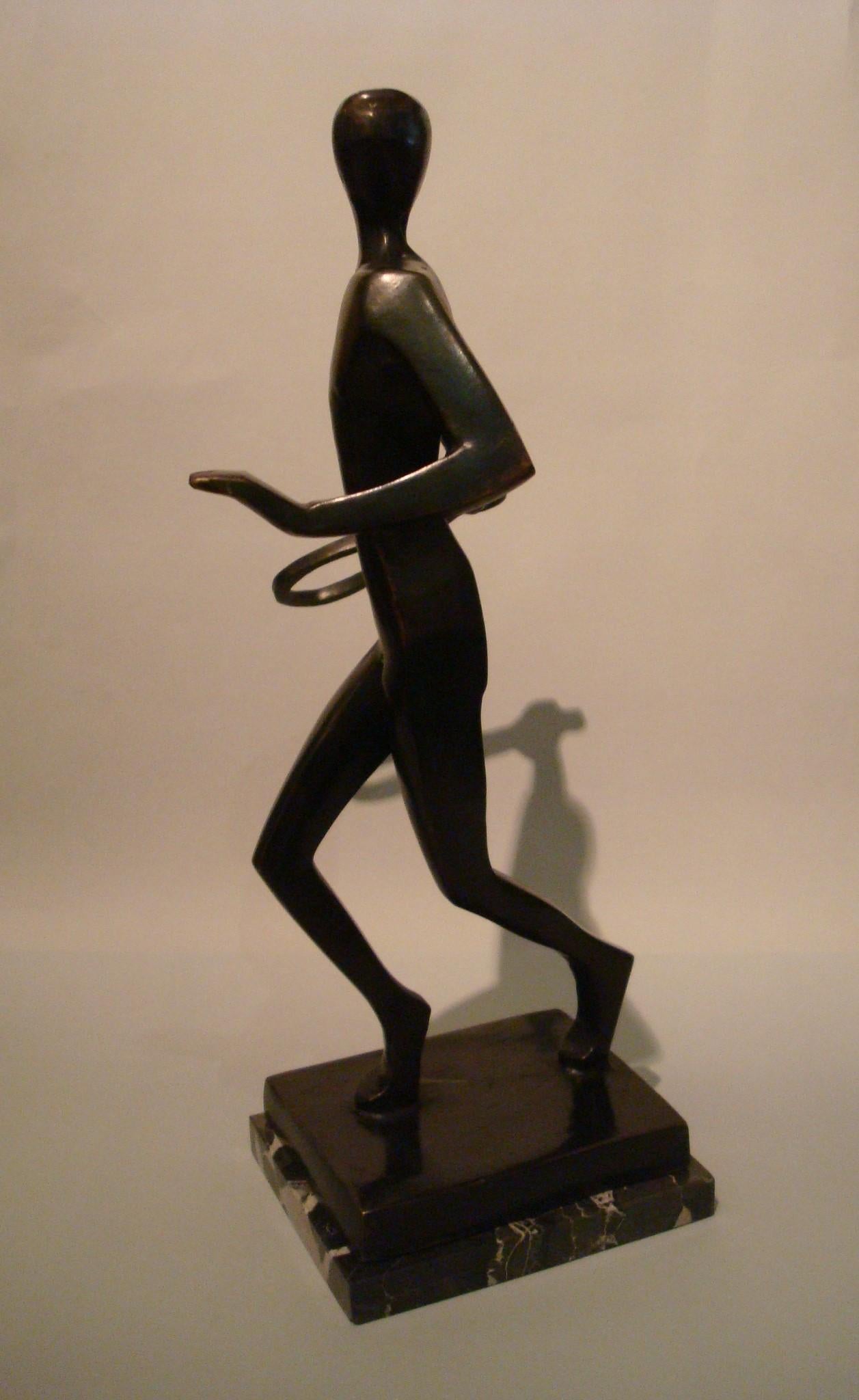 20th Century Tennis Player Bronze Sculpture / Trophy, Italy, 1930s For Sale 2